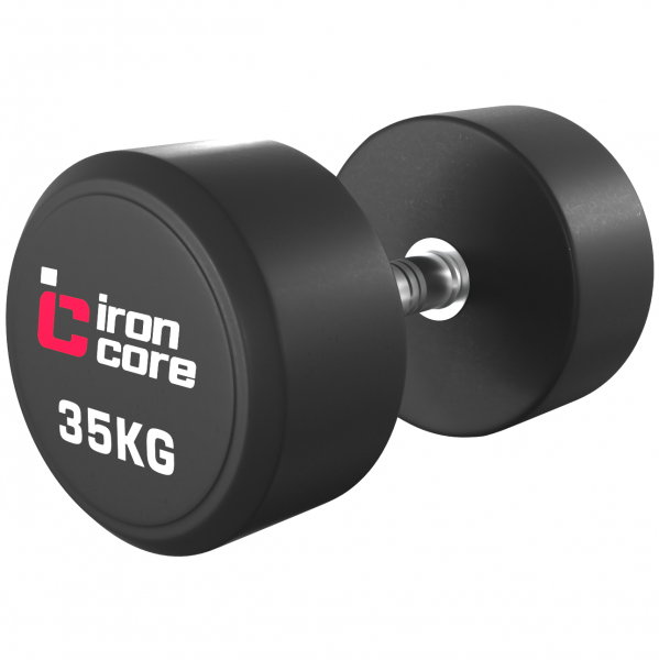 Гантельный ряд обрезиненный IRON CORE Standard 10 пар 12.5 - 35 кг IC1012 12,5-35