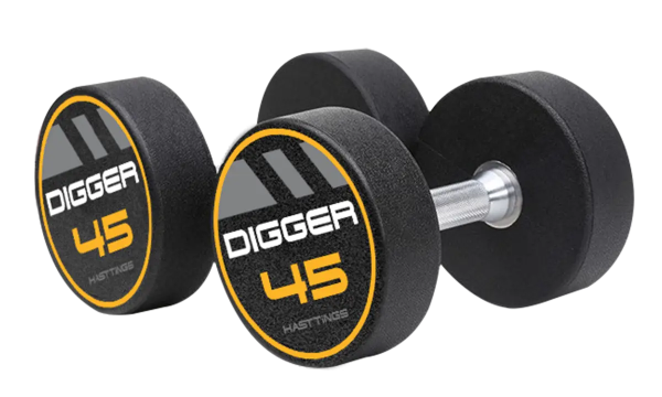 Комплект полиуретановых гантелей 20 пар от 2,5 до 50 кг Hasttings Digger HD51D4C-2,5-50